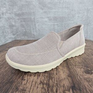Skechers Lovely Vibe Slip On Comfort Shoe 11 Taupe Tan Vegan Washable Casual New